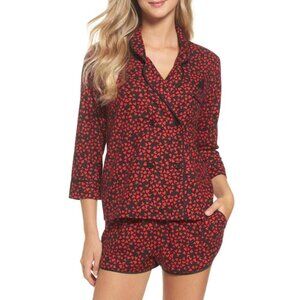 Room Service Shorty Flannel Pajamas Sz L